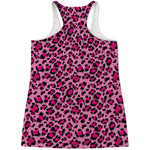 Pink Leopard Print Women's Racerback Tank Top