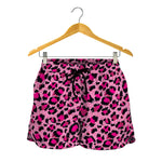 Pink Leopard Print Women's Shorts