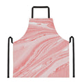 Pink Liquid Marble Print Apron