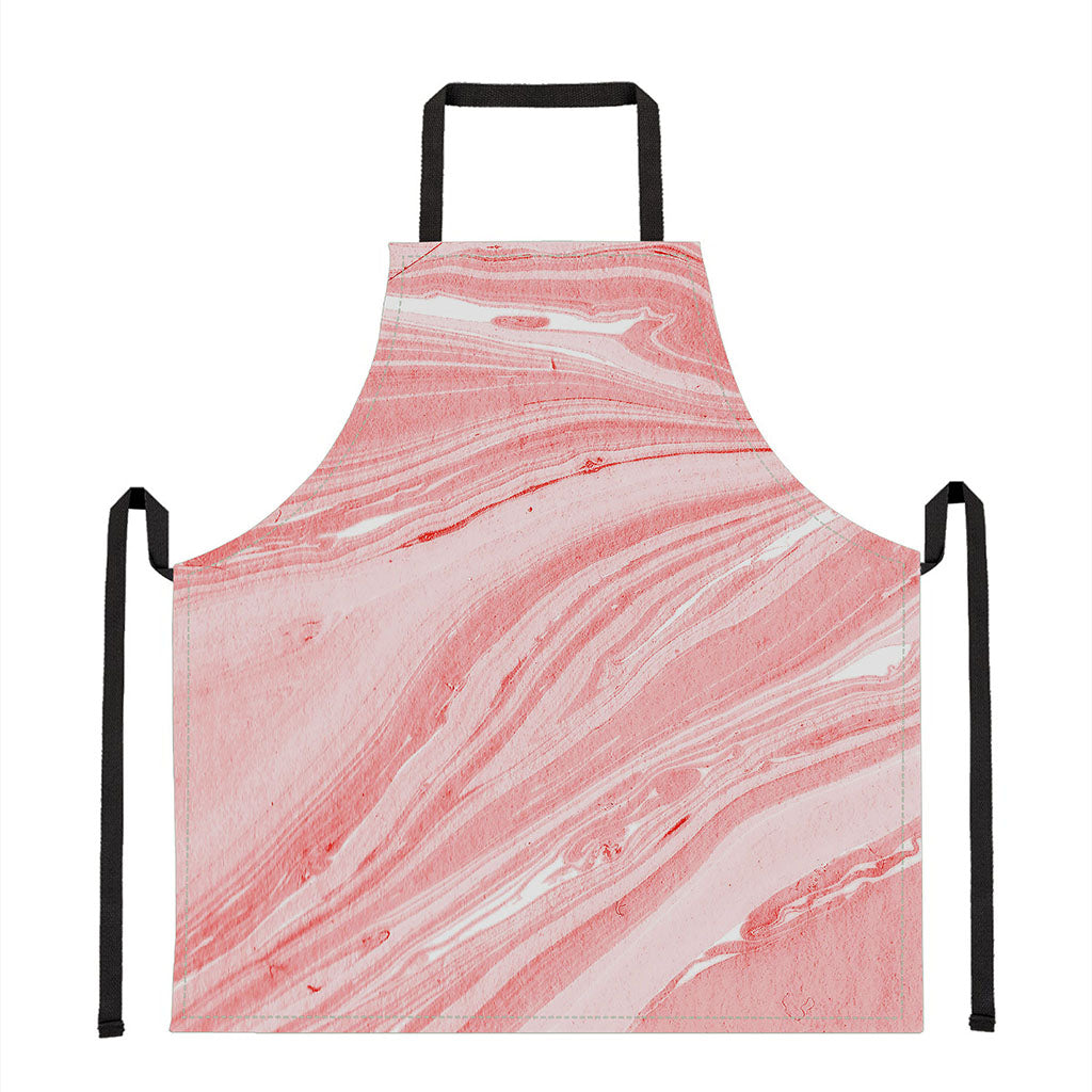 Pink Liquid Marble Print Apron