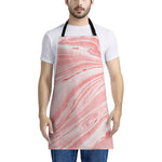 Pink Liquid Marble Print Apron