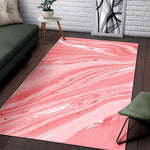 Pink Liquid Marble Print Area Rug GearFrost