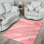 Pink Liquid Marble Print Area Rug GearFrost