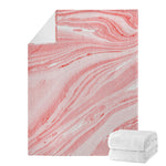 Pink Liquid Marble Print Blanket