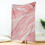 Pink Liquid Marble Print Blanket