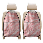 Pink Liquid Marble Print Car Seat Organizers