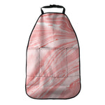 Pink Liquid Marble Print Car Seat Organizers