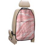 Pink Liquid Marble Print Car Seat Organizers