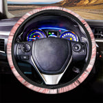 Pink Liquid Marble Print Car Steering Wheel Cover