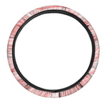 Pink Liquid Marble Print Car Steering Wheel Cover