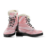 Pink Liquid Marble Print Comfy Boots GearFrost