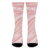 Pink Liquid Marble Print Crew Socks