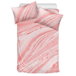 Pink Liquid Marble Print Duvet Cover Bedding Set