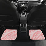 Pink Liquid Marble Print Front and Back Car Floor Mats