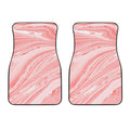 Pink Liquid Marble Print Front Car Floor Mats