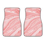 Pink Liquid Marble Print Front Car Floor Mats