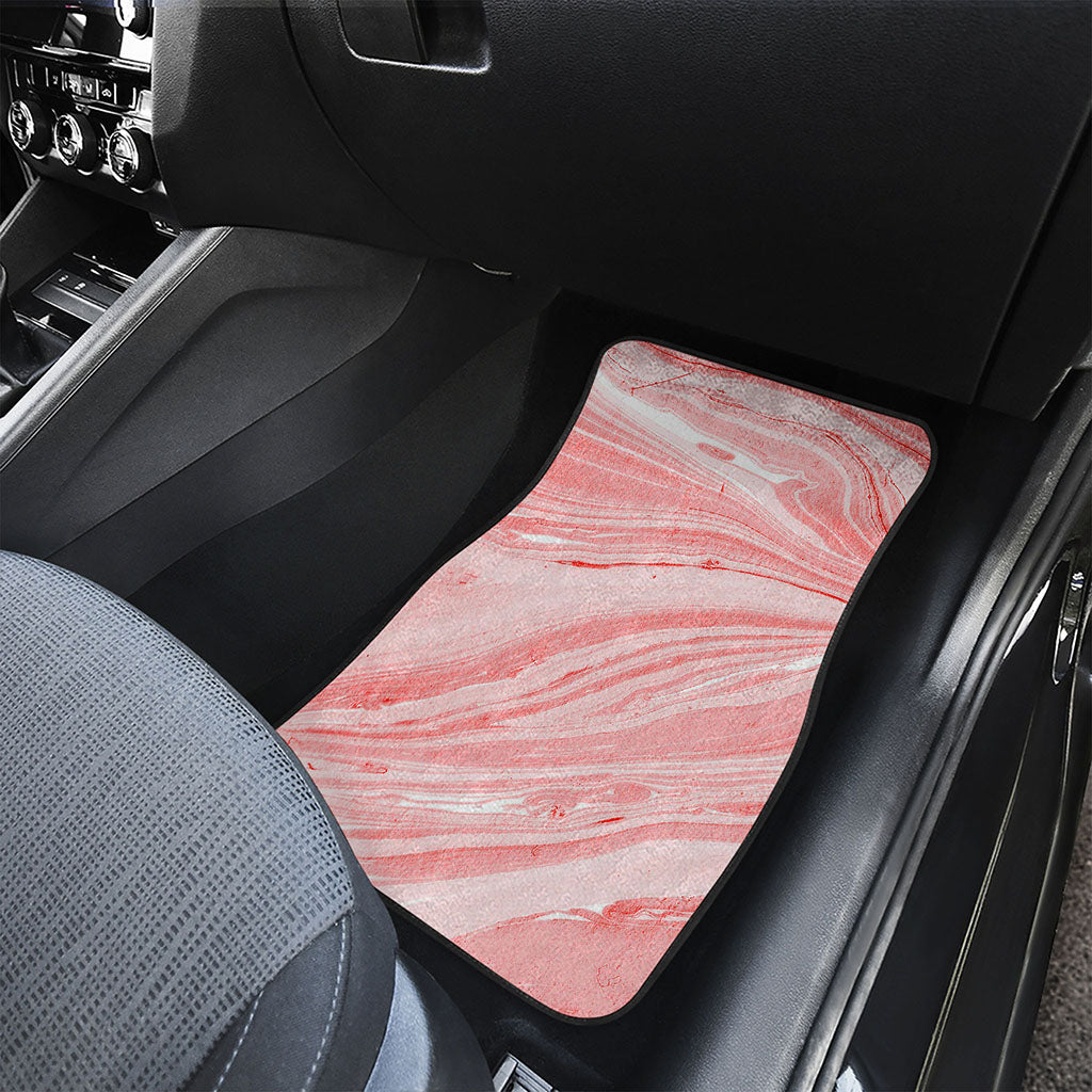 Pink Liquid Marble Print Front Car Floor Mats