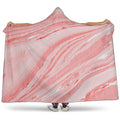 Pink Liquid Marble Print Hooded Blanket