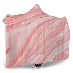Pink Liquid Marble Print Hooded Blanket