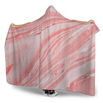 Pink Liquid Marble Print Hooded Blanket