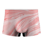 Pink Liquid Marble Print Men's Boxer Briefs