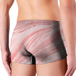 Pink Liquid Marble Print Men's Boxer Briefs