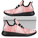 Pink Liquid Marble Print Mesh Knit Shoes GearFrost