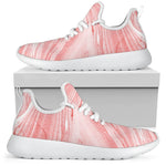 Pink Liquid Marble Print Mesh Knit Shoes GearFrost