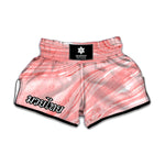 Pink Liquid Marble Print Muay Thai Boxing Shorts
