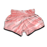 Pink Liquid Marble Print Muay Thai Boxing Shorts