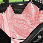 Pink Liquid Marble Print Pet Car Back Seat Cover