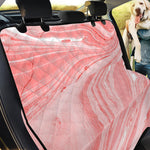 Pink Liquid Marble Print Pet Car Back Seat Cover