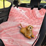Pink Liquid Marble Print Pet Car Back Seat Cover
