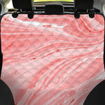 Pink Liquid Marble Print Pet Car Back Seat Cover
