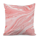 Pink Liquid Marble Print Pillow Cover