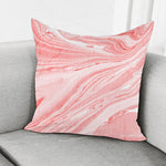 Pink Liquid Marble Print Pillow Cover