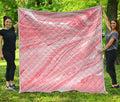 Pink Liquid Marble Print Quilt
