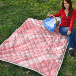 Pink Liquid Marble Print Quilt