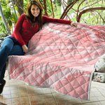 Pink Liquid Marble Print Quilt