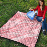 Pink Liquid Marble Print Quilt