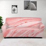Pink Liquid Marble Print Sofa Cover