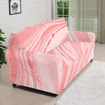 Pink Liquid Marble Print Sofa Cover