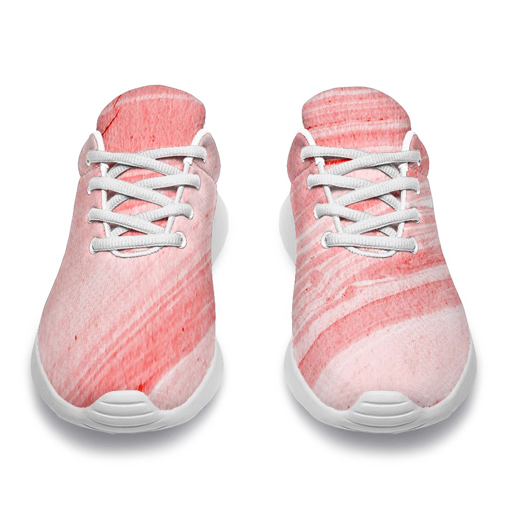 Pink Liquid Marble Print Sport Shoes GearFrost