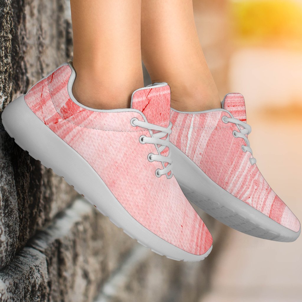 Pink Liquid Marble Print Sport Shoes GearFrost