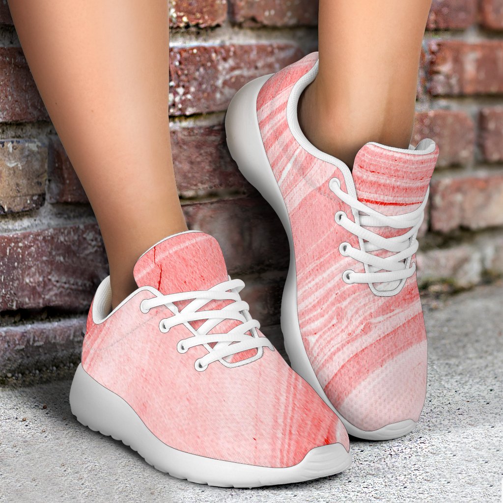 Pink Liquid Marble Print Sport Shoes GearFrost