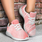 Pink Liquid Marble Print Sport Shoes GearFrost