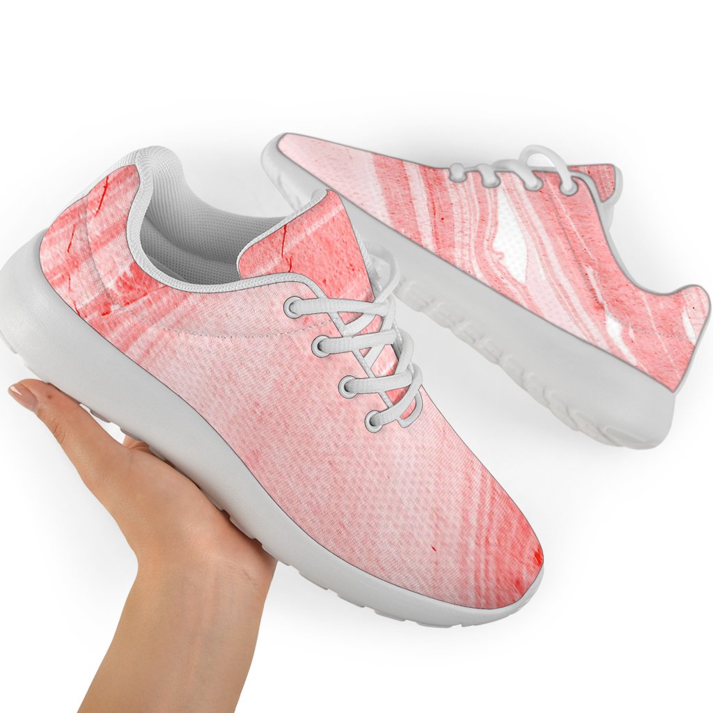 Pink Liquid Marble Print Sport Shoes GearFrost