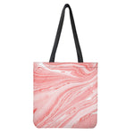Pink Liquid Marble Print Tote Bag