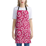 Pink Lollipop Candy Pattern Print Apron