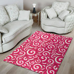 Pink Lollipop Candy Pattern Print Area Rug